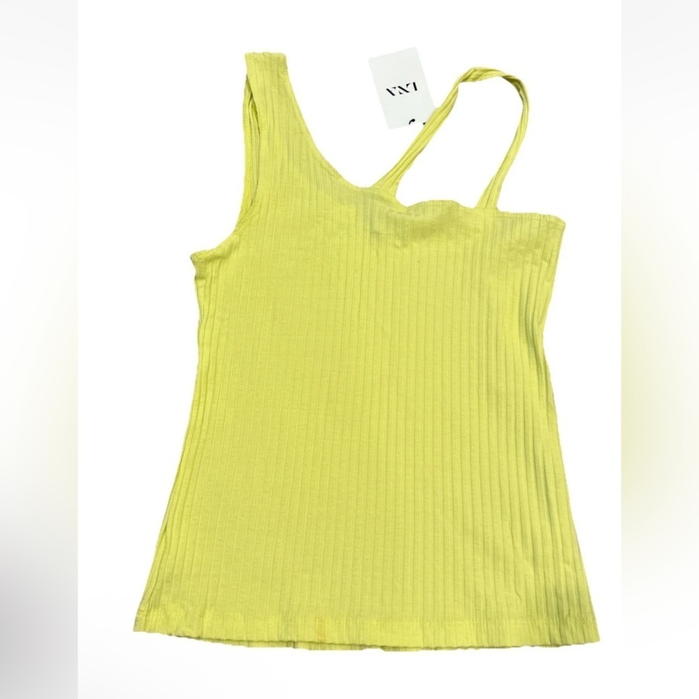 LNA Ribbed Tank Top Yellow Women Small NEW